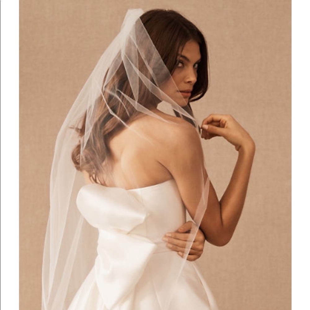 🤩 LIKE NEW 🤩 BHLDN Rochefort Fingertip Veil 👰 For Wedding 💕 By Madeleine Fig